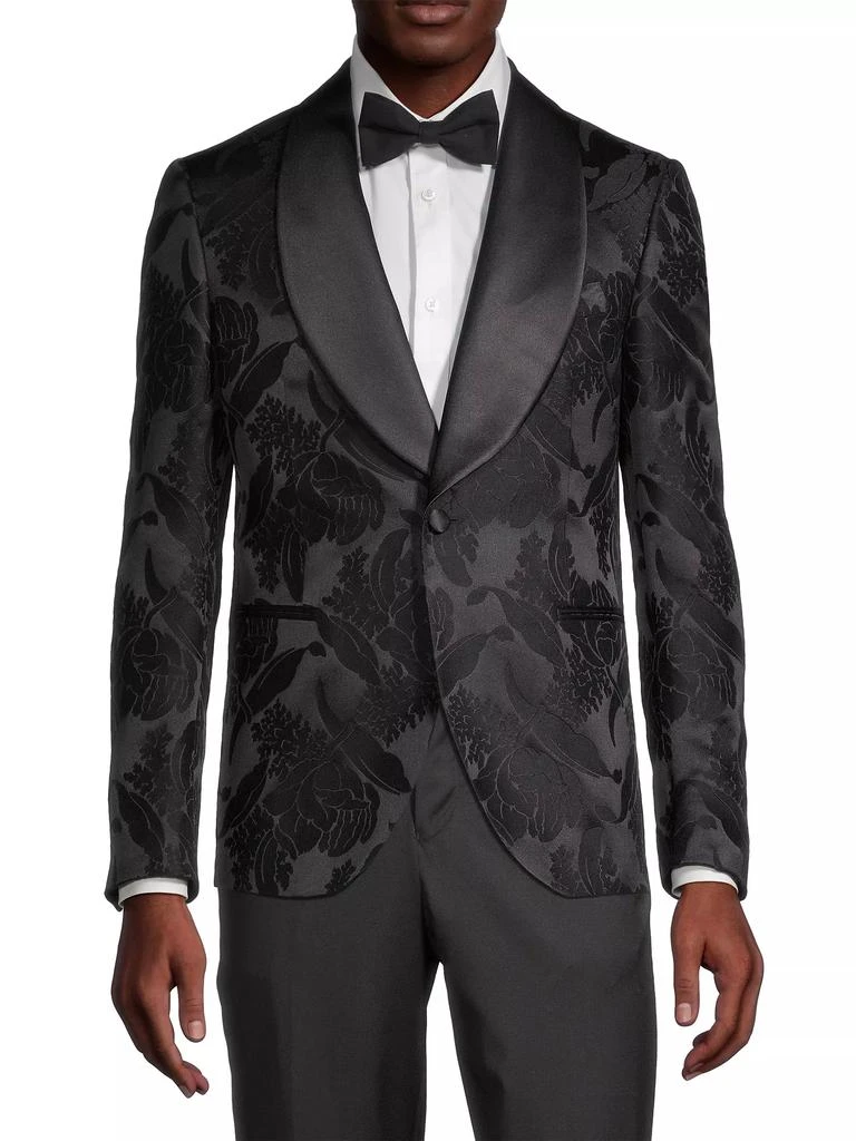 PAL ZILERI Cerimonia Brocade Floral Single-Breasted Dinner Jacket 3