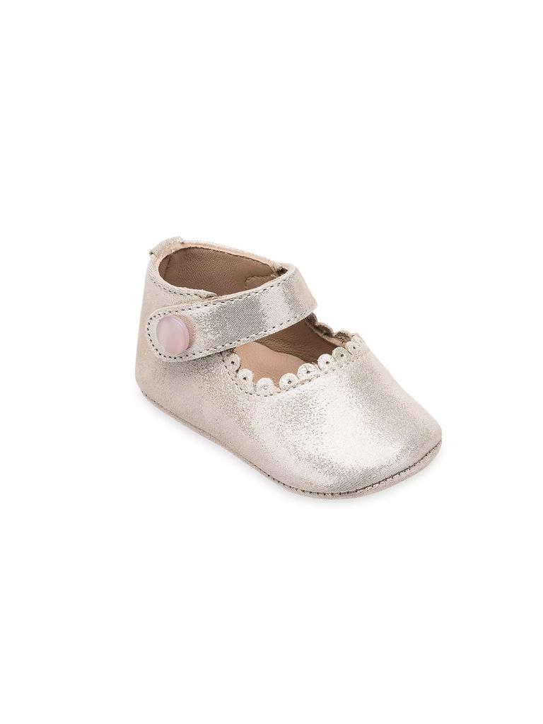 Elephantito Baby Girl's Metallic Leather Mary Janes