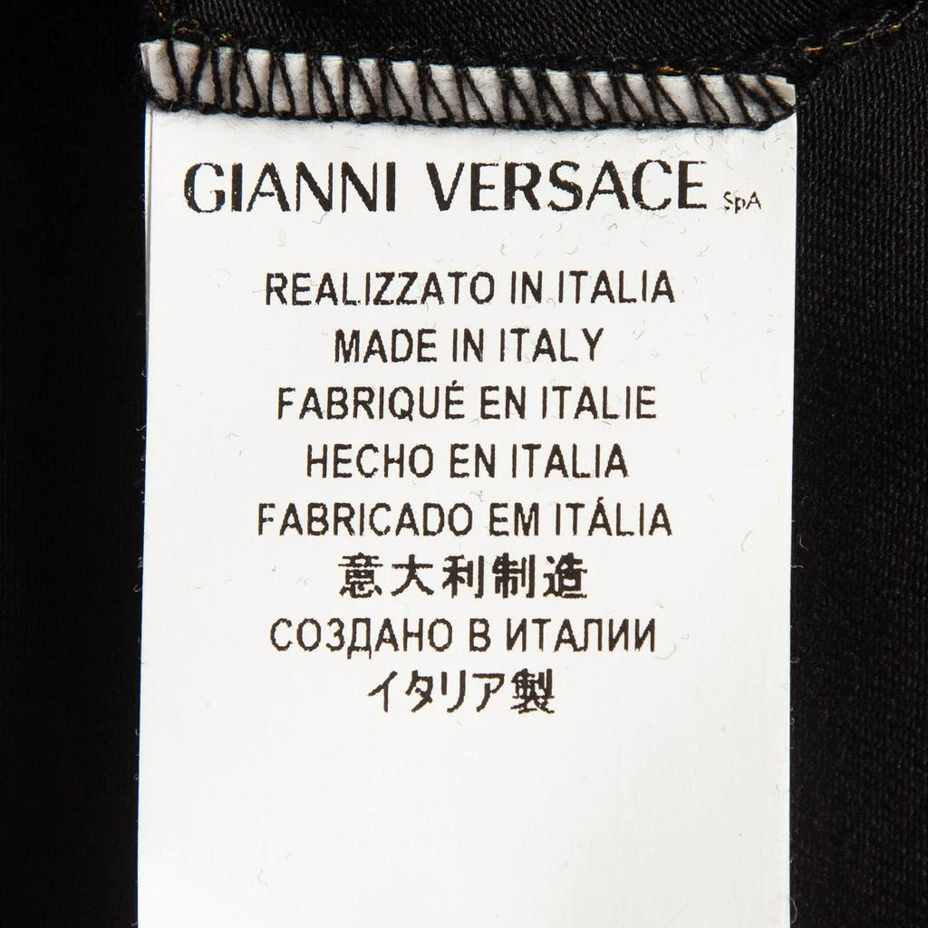 Versus Versace Versus Versace Black/Gold Chain Print Jersey Midi Dress M 5