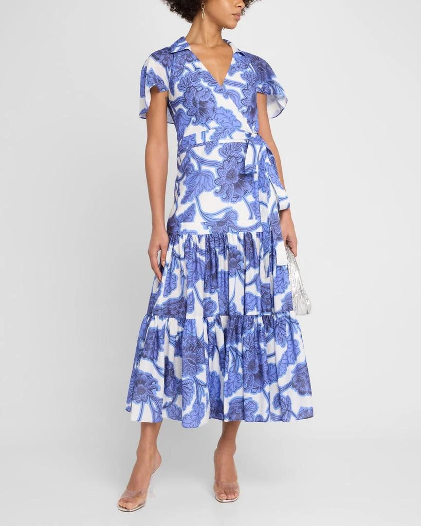 Alexis Avanna Floral Short-Sleeve Wrap Dress 4