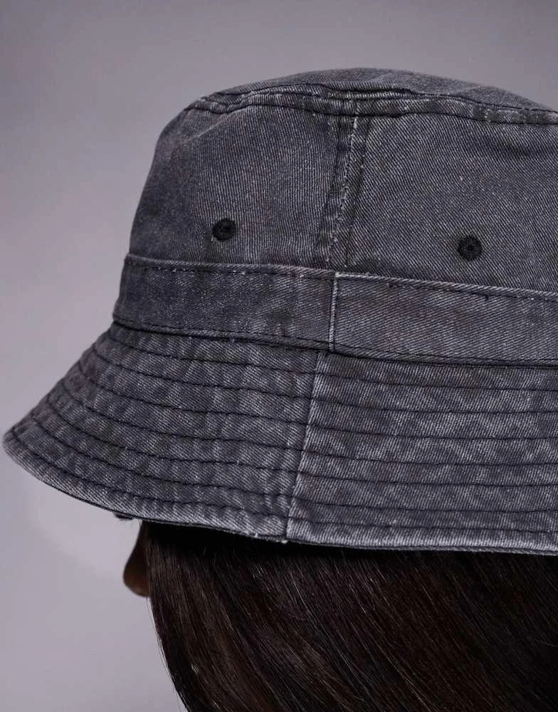 South Beach South Beach cotton bucket hat in washed black 3