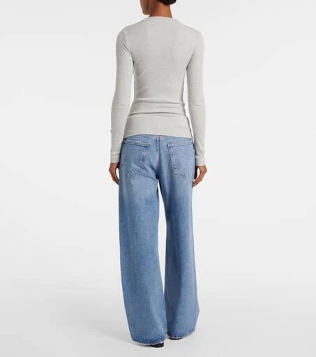AGOLDE Delphi ribbed-knit jersey top 3