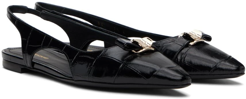 Ferragamo Black Mini Bow Ballet Flats 4