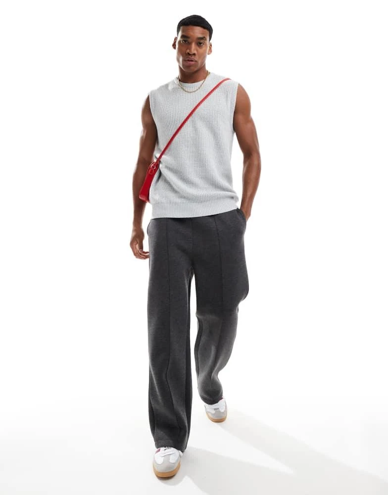 Brave Soul Brave Soul knitted crew neck vest in ecru marl 4