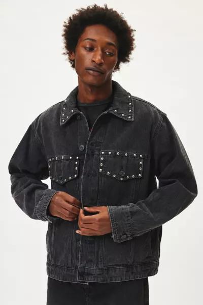 BDG BDG Studded Relaxed Fit Denim Trucker Jacket