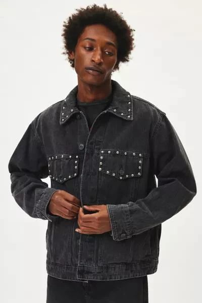 BDG BDG Studded Relaxed Fit Denim Trucker Jacket 1