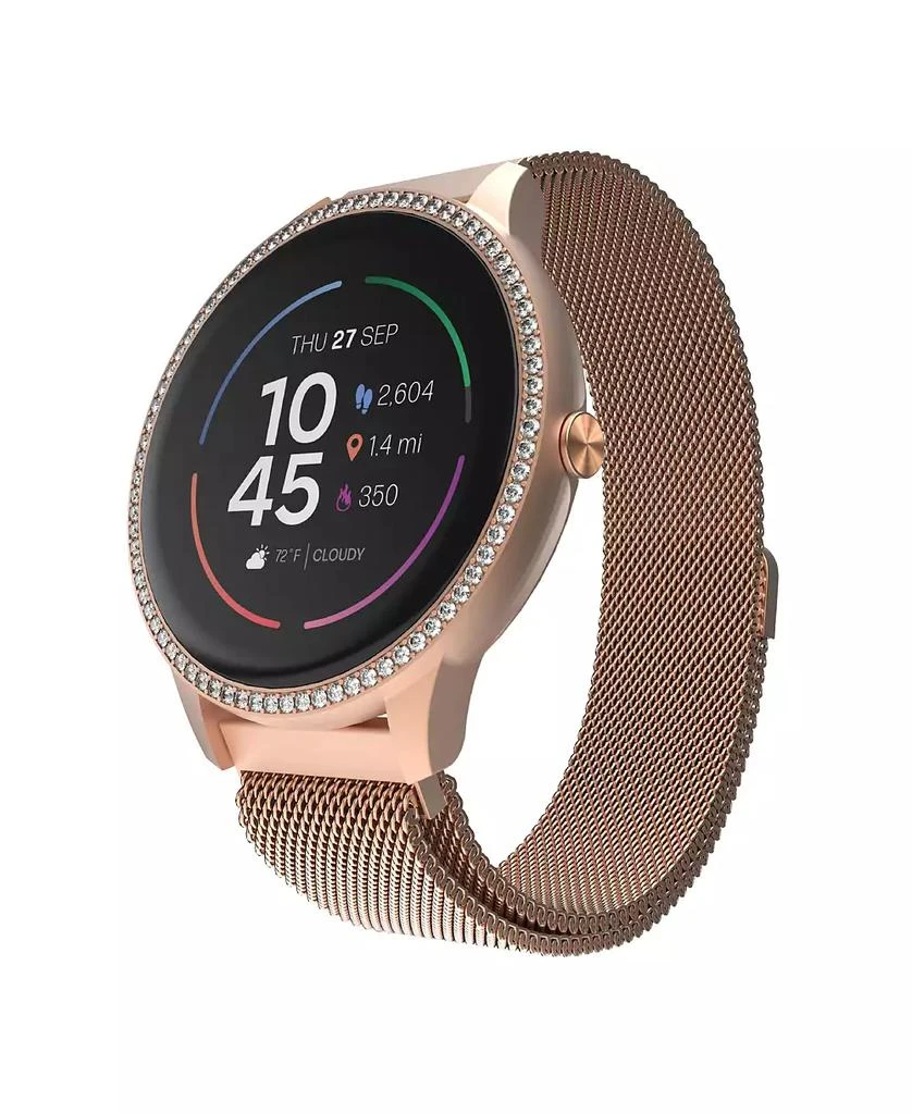 iTouch Sport 4 Unisex Rose Gold-Tone Mesh Bracelet Smartwatch 43.2mm 1