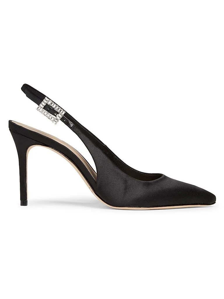 Saks Fifth Avenue 85MM Crystal-Buckle Satin Slingback Pumps 1