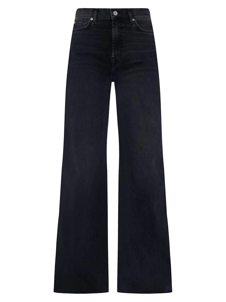 7 For All Mankind Lotta Mid-Rise Stretch Wide-Leg Jeans 1
