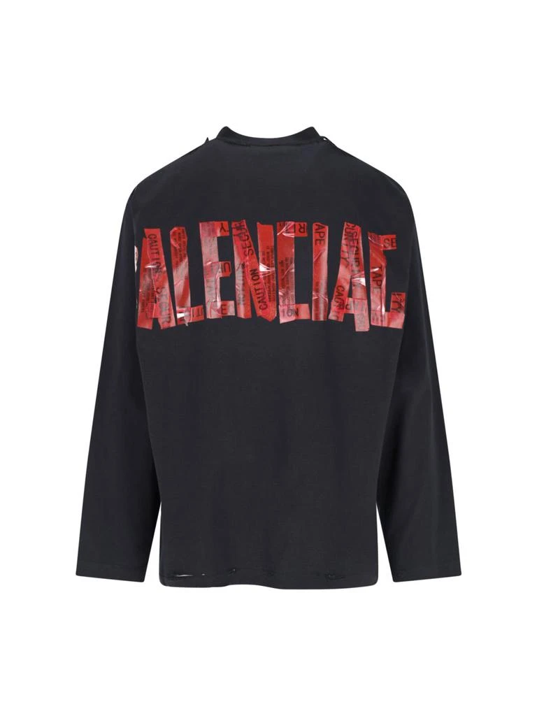 Balenciaga Balenciaga Logo-Tape Long-Sleeved T-Shirt 2