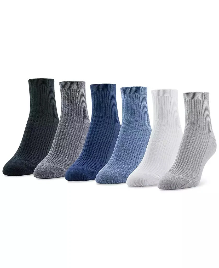 Gold Toe Women's 6-Pk. Simple Ribbed Quarter Socks GTDL0155R06 1