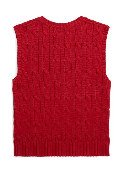 Ralph Lauren Childrenswear Lauren Childrenswear Bpys 2 7 Cable Knit Cotton Sweater Vest 2