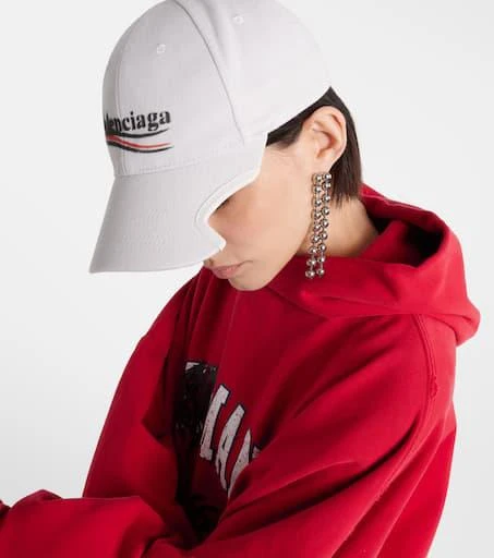Balenciaga Logo cotton drill baseball cap 3
