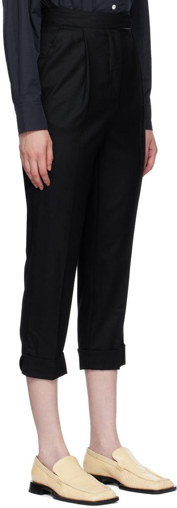 Nothing Written Black Rolled Trousers