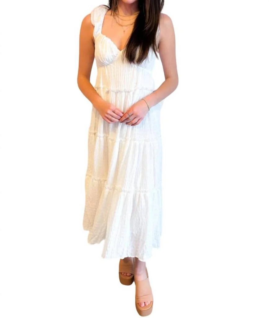 LE LIS Sweetheart Maxi Dress In White 1