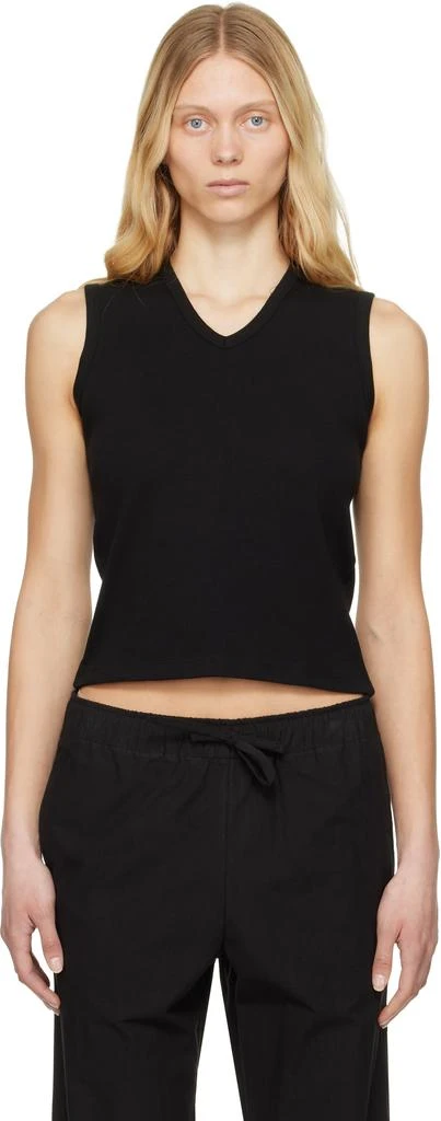 Nothing Written Black 90's V-neck Tank Top 1