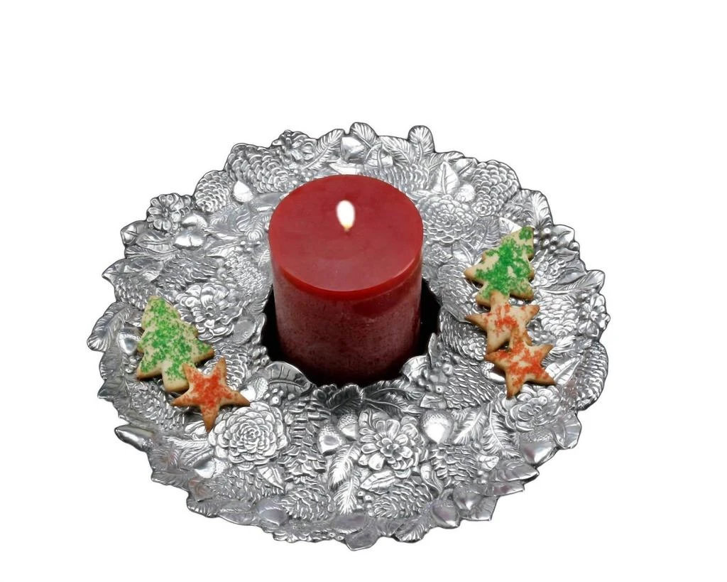 Arthur Court Arthur Court - Pinecone Wreath 14" Round Tray