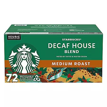 Starbucks Starbucks Decaf House Blend Medium Roast K-Cup Coffee Pods, 72 ct.