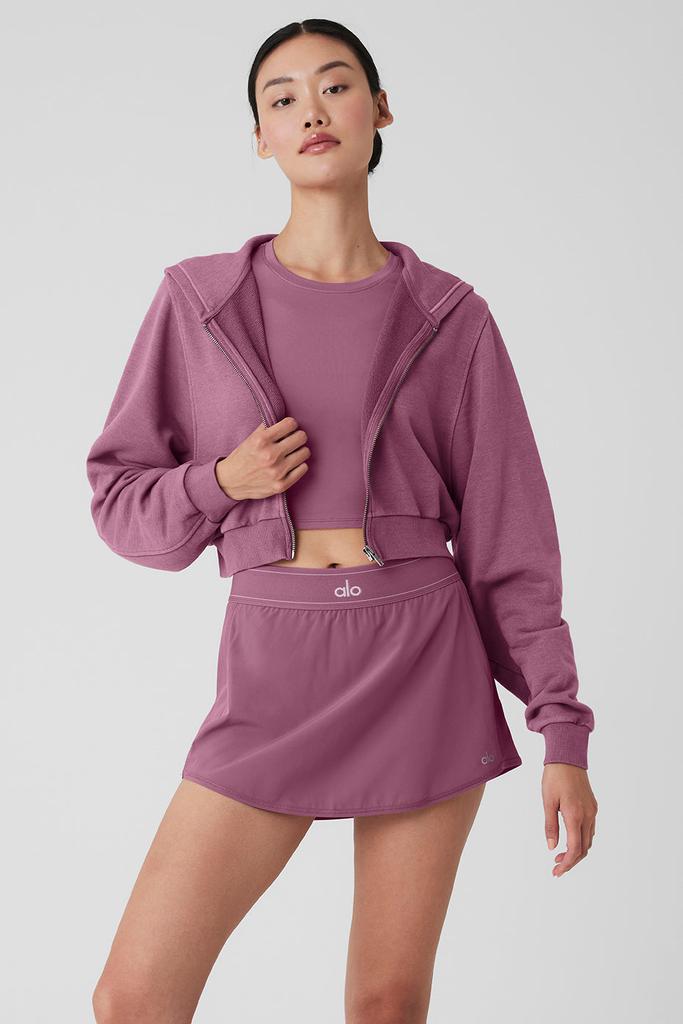 Alo Yoga Washed Sweet Escape Hoodie - Soft Mulberry Wash