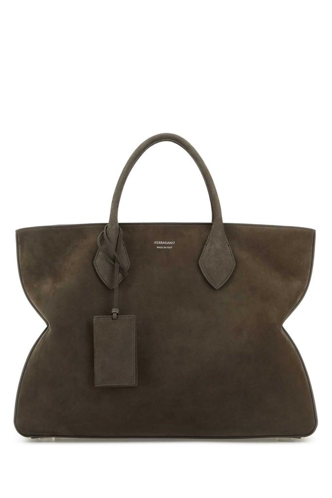 Salvatore Ferragamo MUD LEATHER HANDBAG