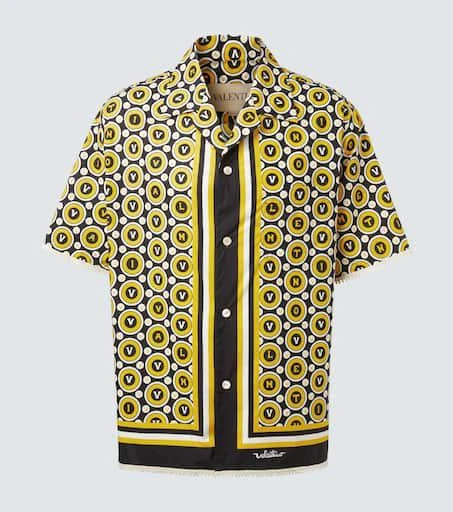 Valentino Bulles Royales cotton poplin bowling shirt 1