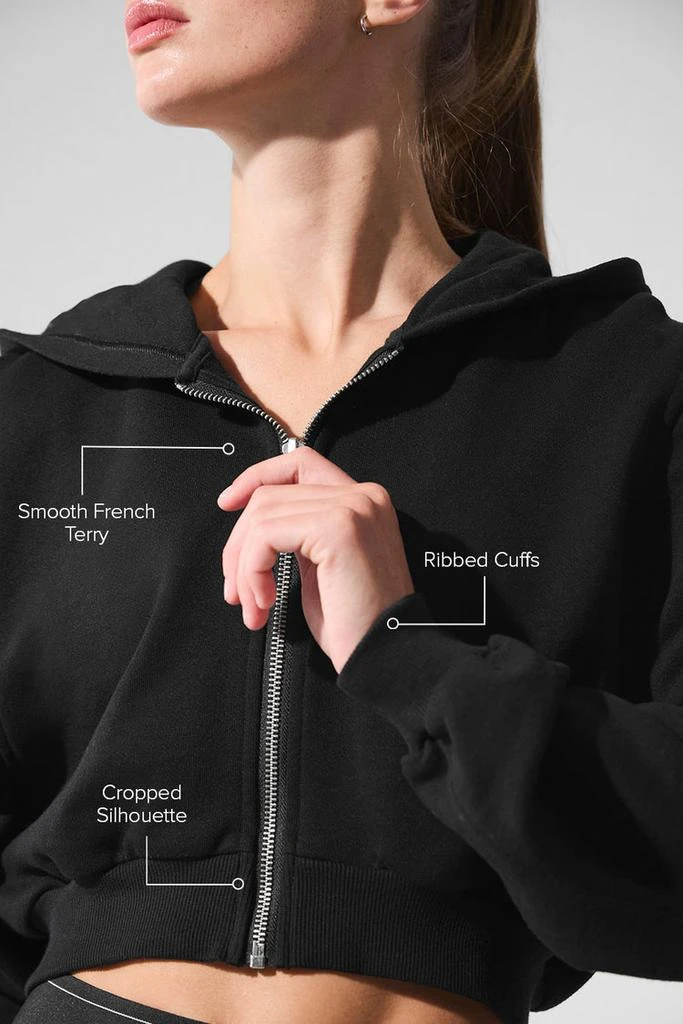 Alo Sweet Escape Zip Up Hoodie - Black 2