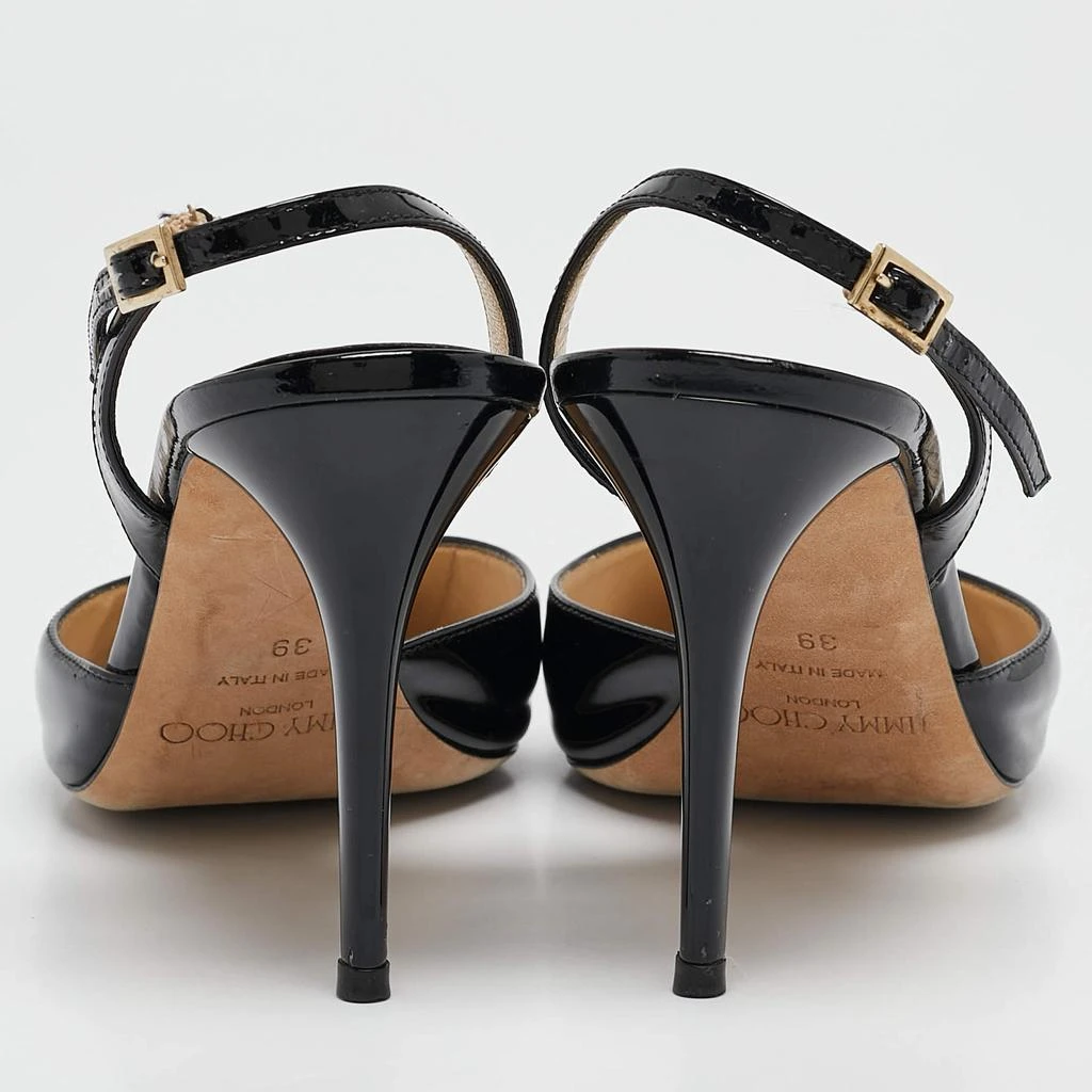 Jimmy Choo Jimmy Choo Black Patent Leather Tilly Slingback Pumps Size 39 5
