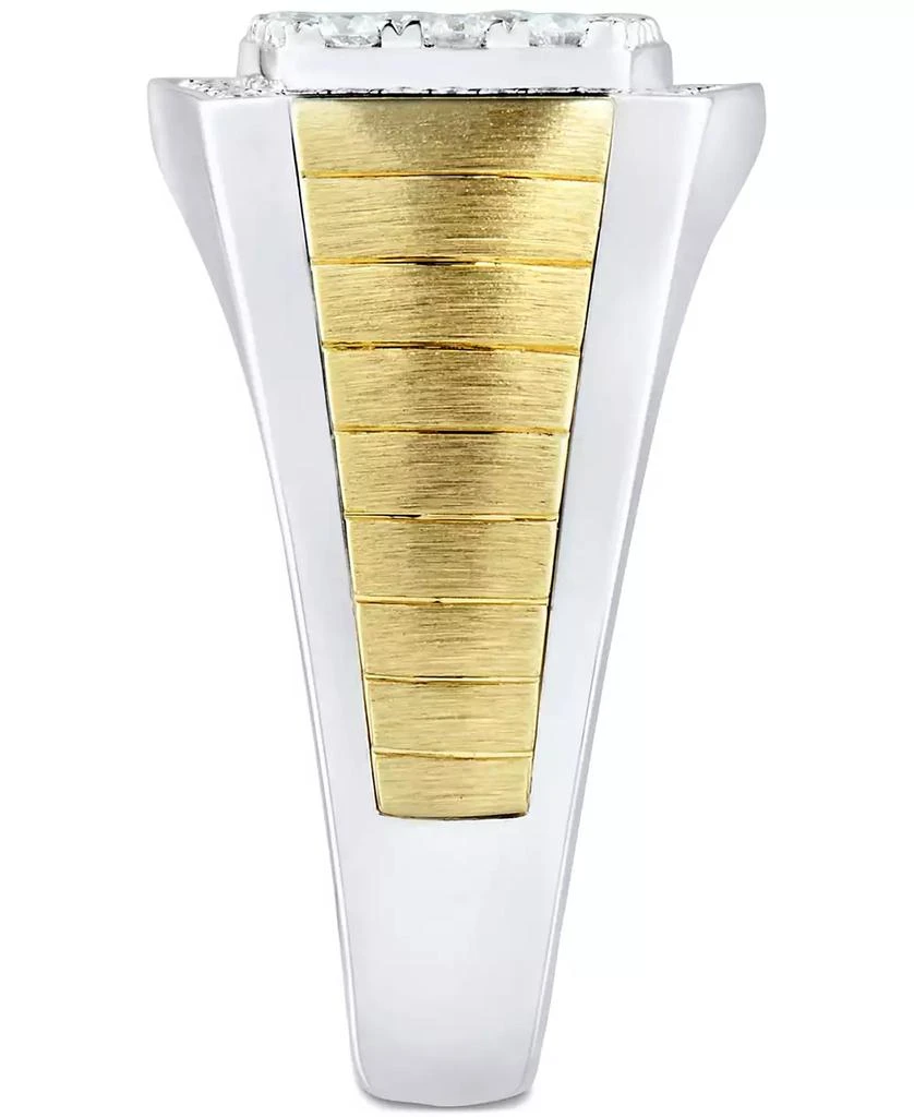 Grown With Love Men's Lab Grown Diamond Cluster Ring  (1 ct. t.w.) in 10k Two-Tone Gold 4