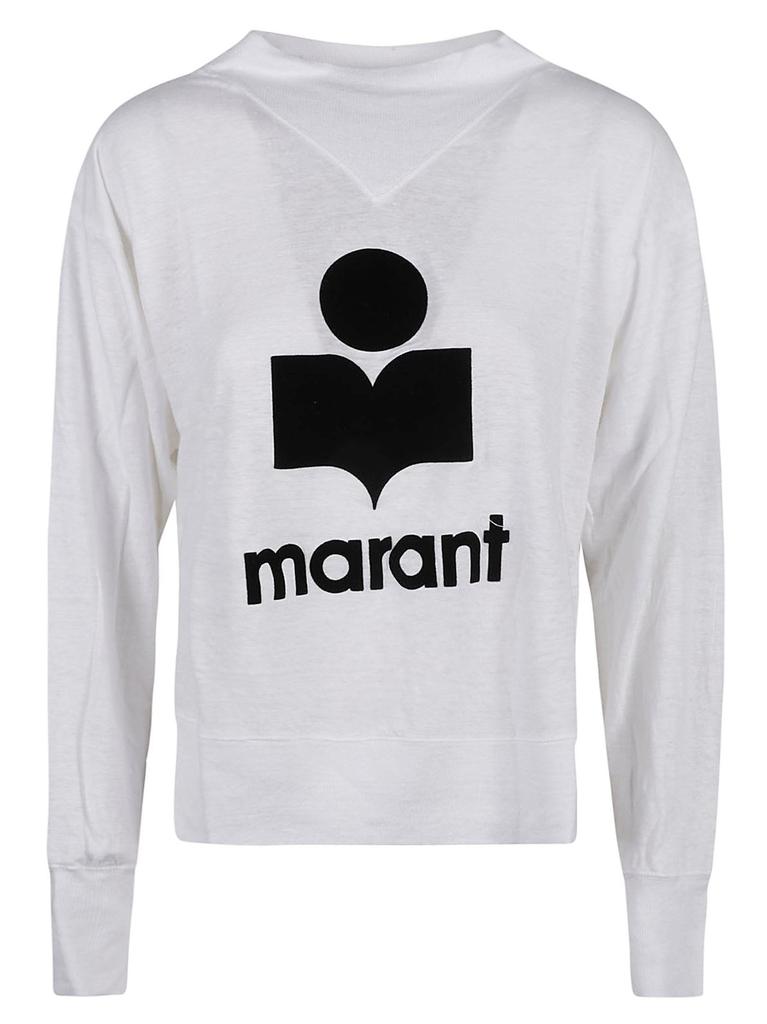 Isabel Marant Étoile Isabel Marant Étoile Logo Printed Long Sleeved Jumper