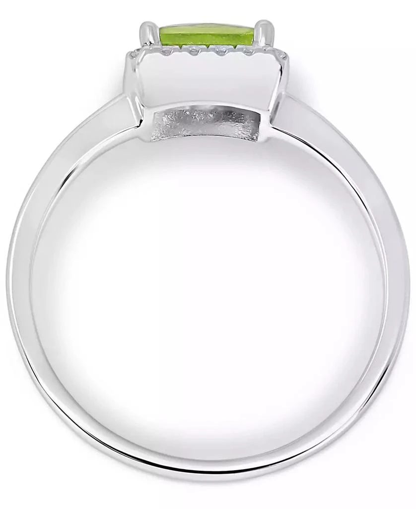 Macy's Peridot (7/8 ct. t.w.) & Diamond (1/10 ct. t.w.) Square Halo Ring in 14k White Gold (Also in Rhodolite) 2