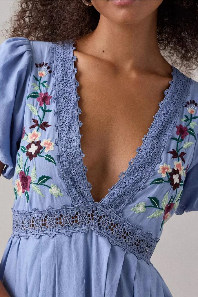 Shop Kimchi Blue Flower Fields Embroidered Lace Trim Babydoll Mini Dress on  Sale at BeyondStyle  Get 44% Off Kimchi Blue Flower Fields Embroidered Lace  Trim Babydoll Mini Dress with Limited-Time Flash