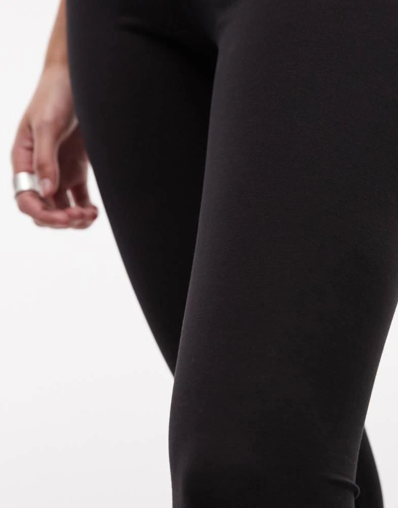 Monki Monki jersey stretch capri pants in black 4