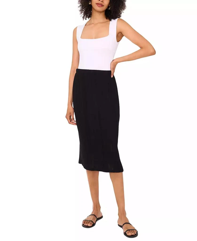 Vince Camuto Women's Pull-On Side-Slit Midi Skirt 1