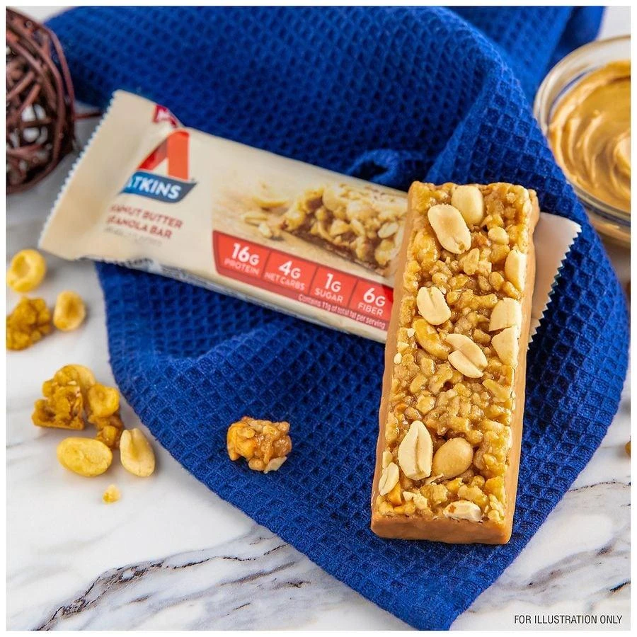 Atkins Peanut Butter Granola Bars Low Carb Peanut Butter 8