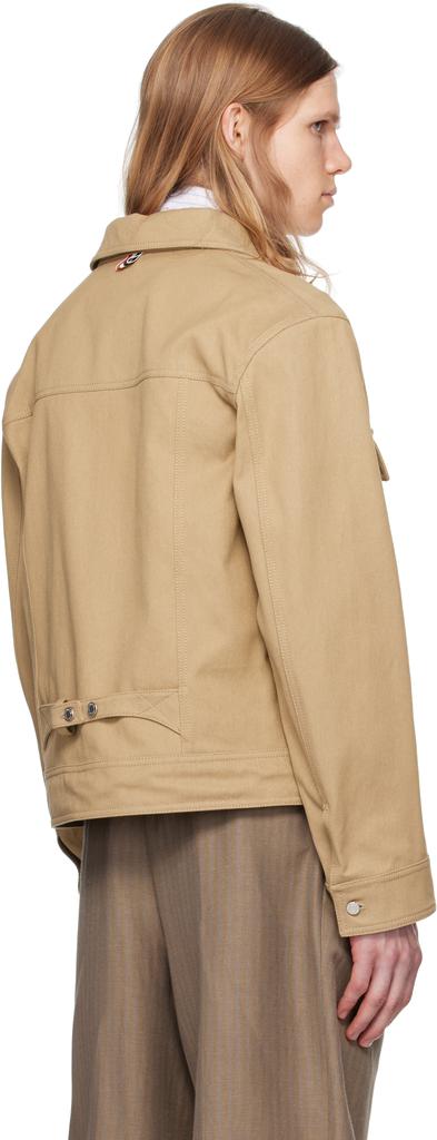 Shop Khaki Backstrap Utility Jacket on Sale at BeyondStyle – Get