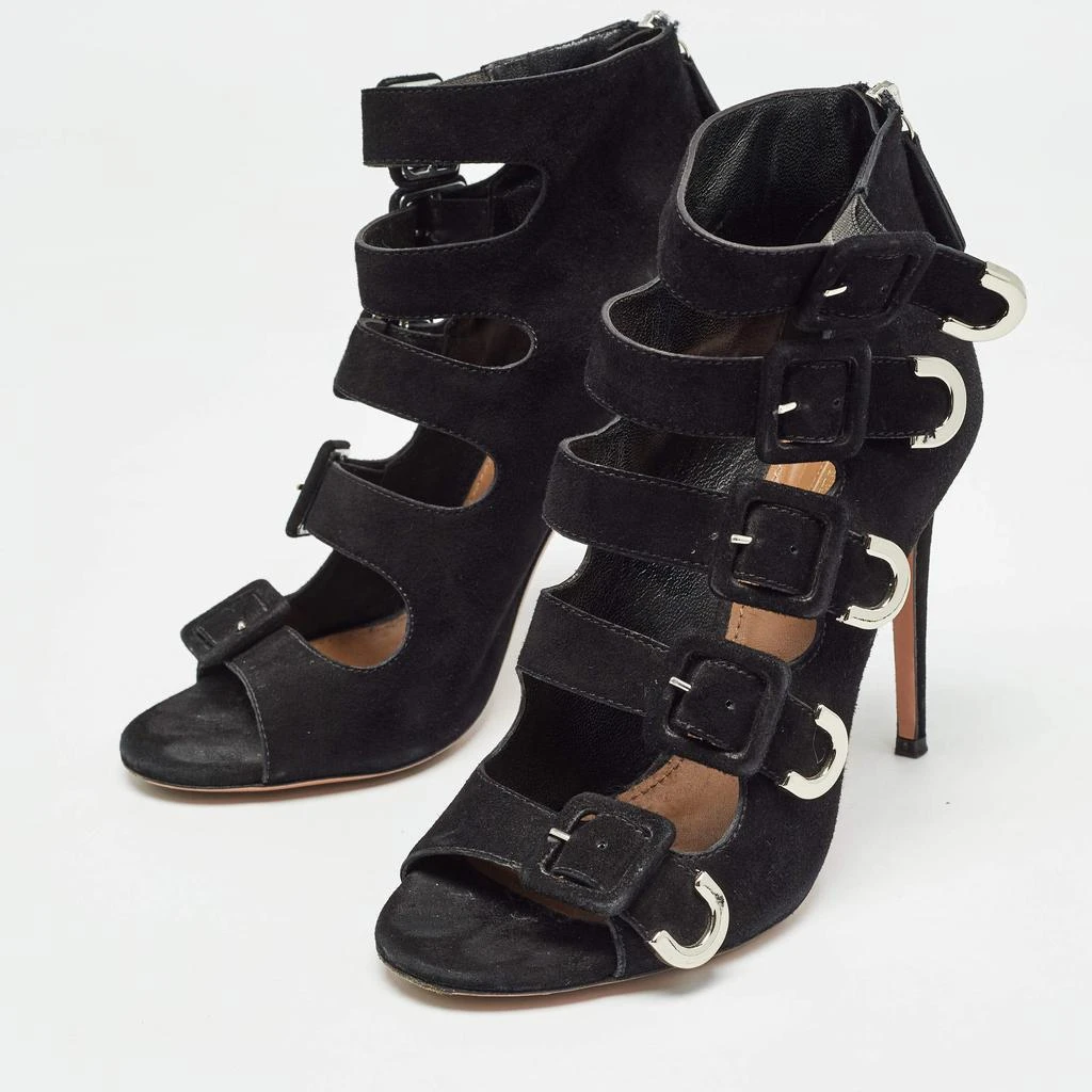 Aquazzura Aquazzura Black Suede Claudia Schiffer Boots Size 36 2