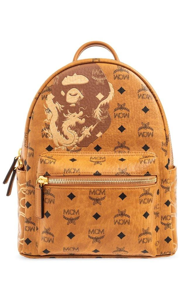MCM MCM X BAPE Dragon Detailed Monograme Printed Backpack 1