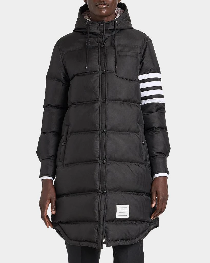 Thom Browne Shiny Ripstop 4-Bar Parka Jacket 4