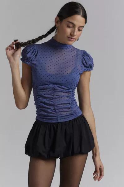 Kimchi Blue Kimchi Blue Key To My Heart Swiss Dotted Sheer Mesh Top