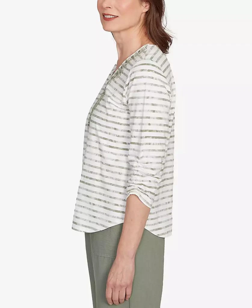 Alfred Dunner Women's Copper Canyon Textured Medallion Neckline Top 4