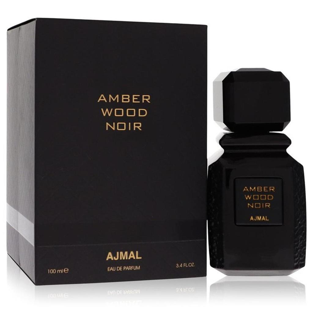 AJMAL Amber Wood Noir Eau De Parfum Spray for Unisex - 3.4 oz