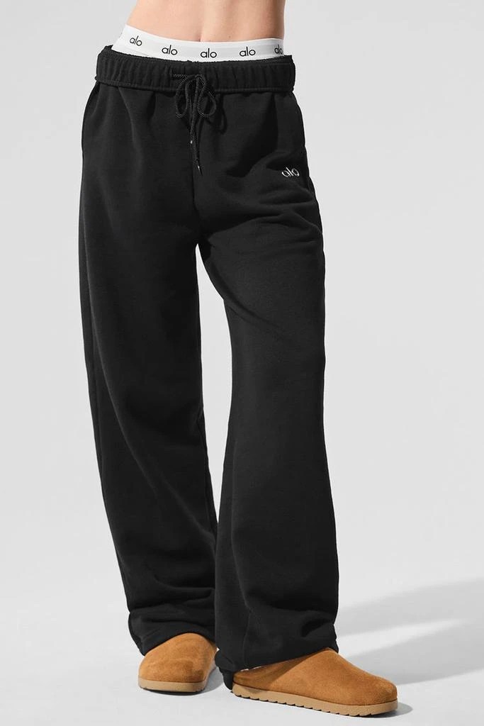 Alo Accolade Straight Leg Sweatpant - White Heather 2