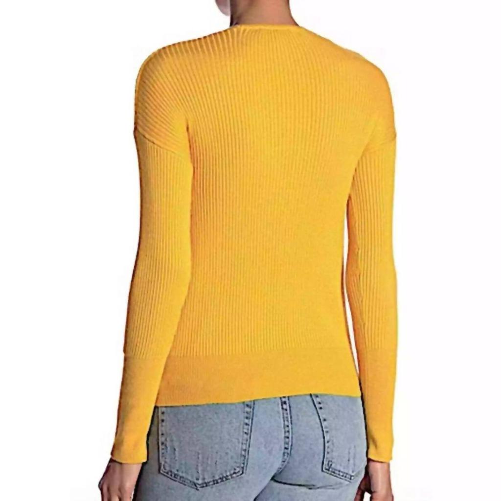 Elodie Elodie - Faux Wrap Ribbed V Neck Knit Surplice Sweater