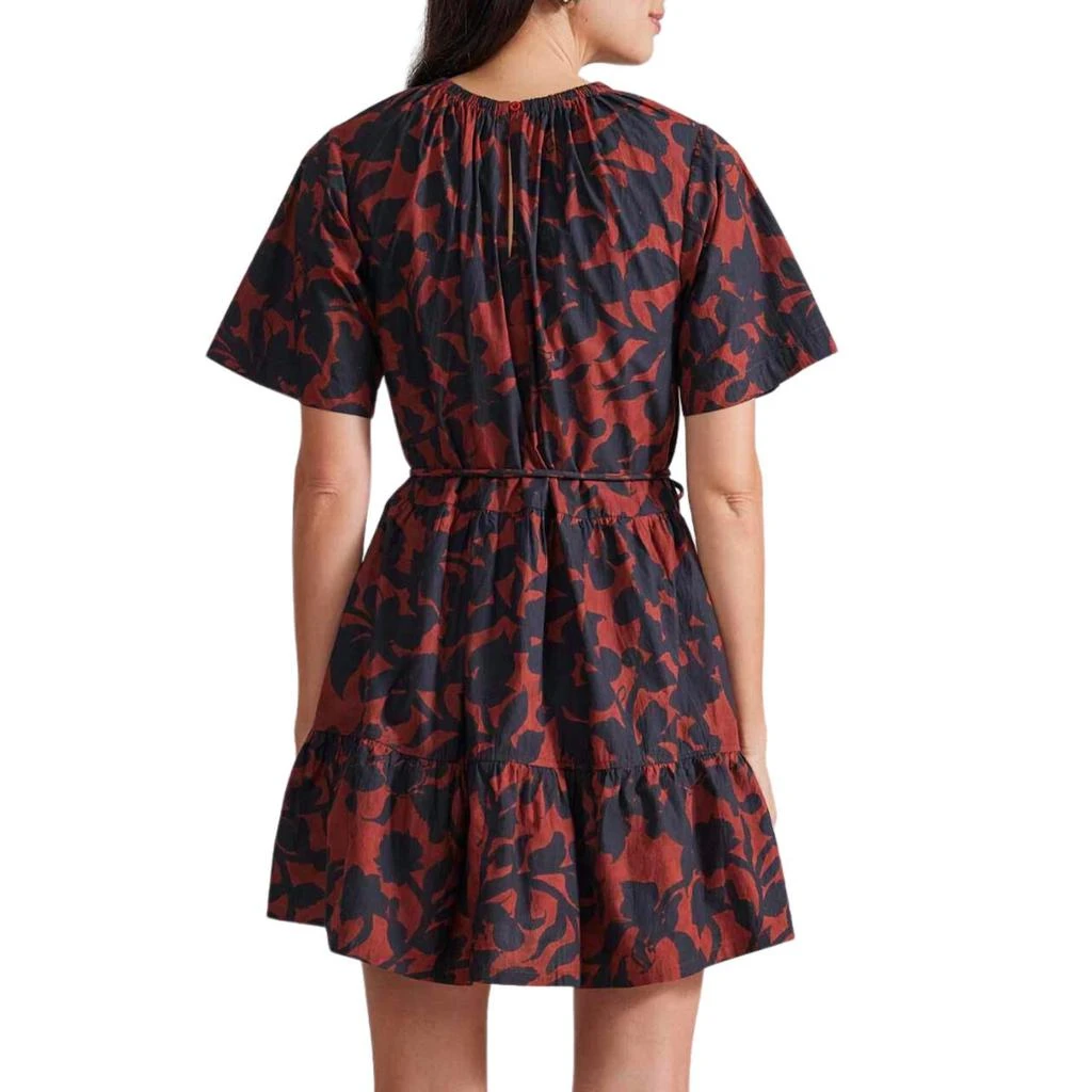 Apiece Apart Saara Tiered Mini Dress In Deep Botanic 3