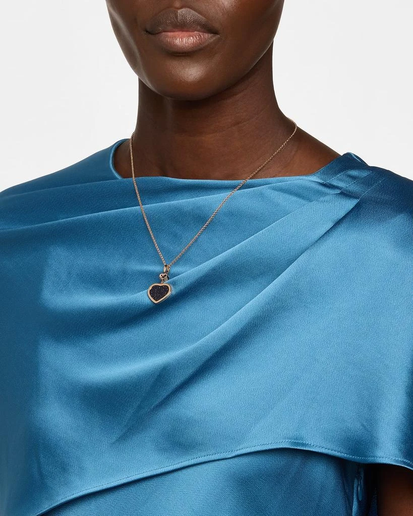 Chopard Happy Hearts 18K Rose Gold Aventurine Pendant Necklace 2