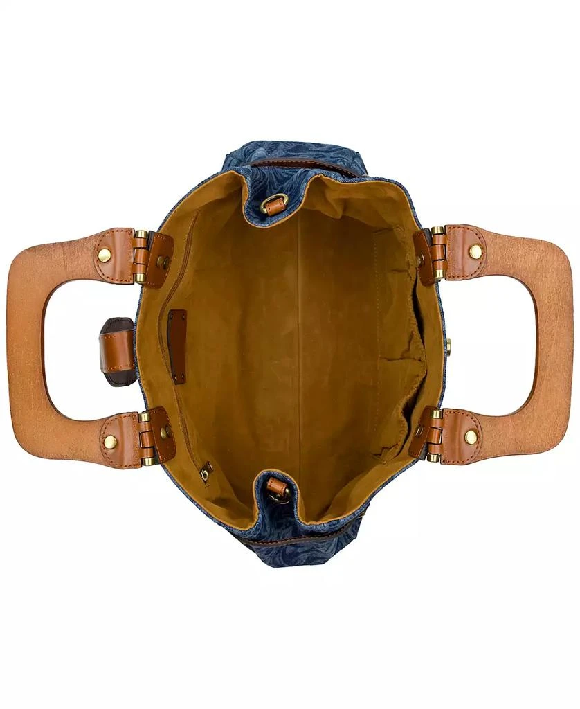 Patricia Nash Sancia Medium Denim Satchel 4