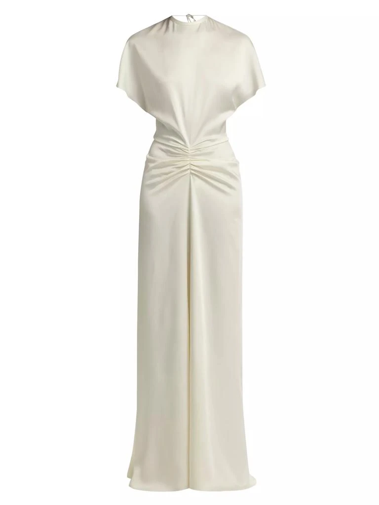 slip dress ivory Ilse Ivory Slip Dress in Silk Satin main image 1