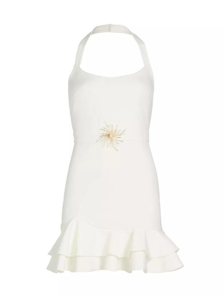 PatBO Soleil Beaded Halter Minidress 1