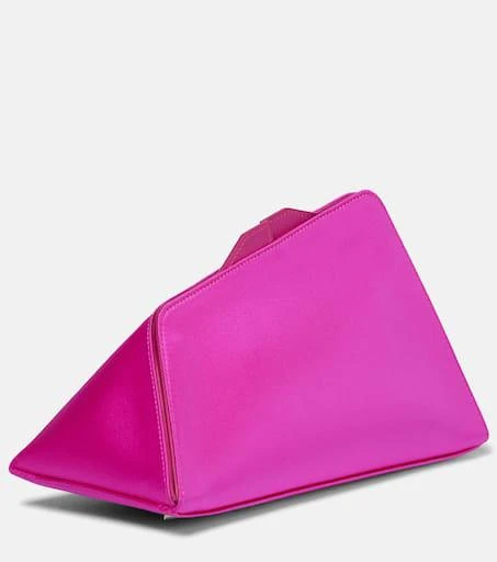 The Attico 8.30 PM silk-blend clutch 4