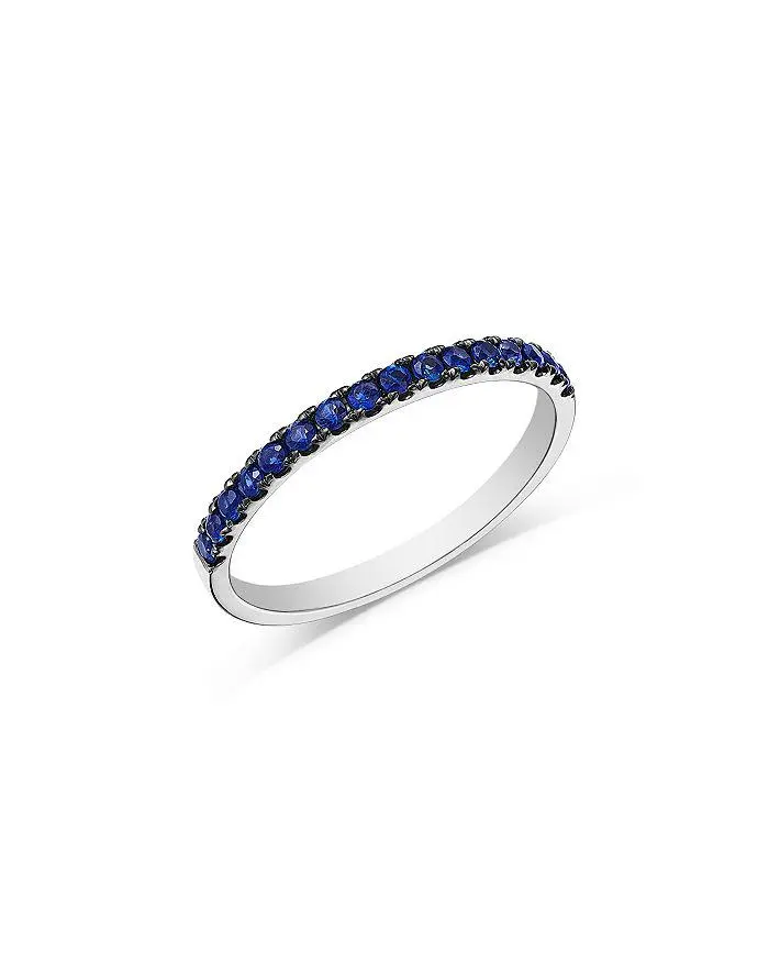 Bloomingdale's Fine Collection Blue Sapphire Stack Band in 14K White Gold